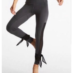 Lucy Leggings Full Length Tie Ankle Size MEDIUM Ballerina Blokette High Waisted